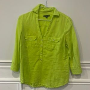 Gap Green Linen Shirt